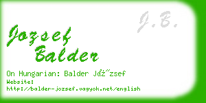 jozsef balder business card